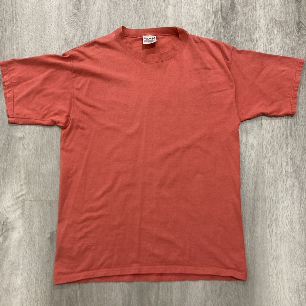 Vintage Pluma Heavyweight Made In USA Cotton Coral Red Medium